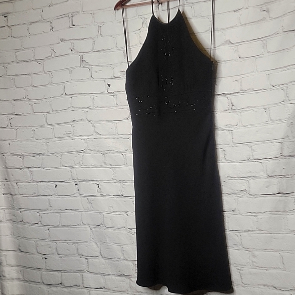 Elegant long black evening dress sz 10